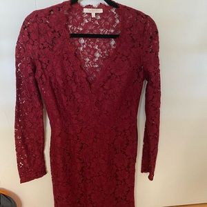 Red lace dress